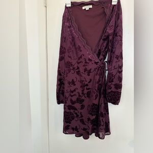 Maroon wrap dress